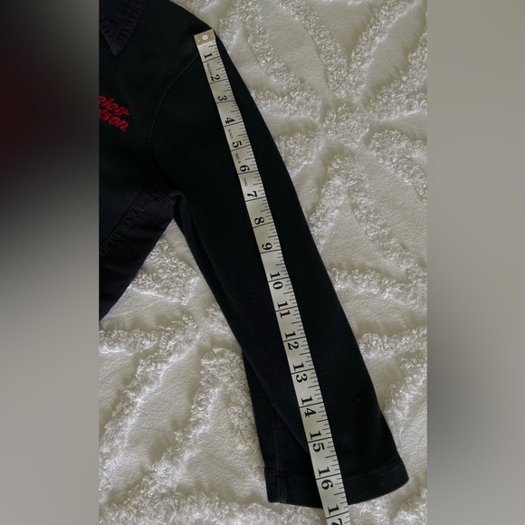 Harley-Davidson Y2K Long Sleeve Polo T-shirt with Red Embroidery Size Medium - Picture 10 of 11